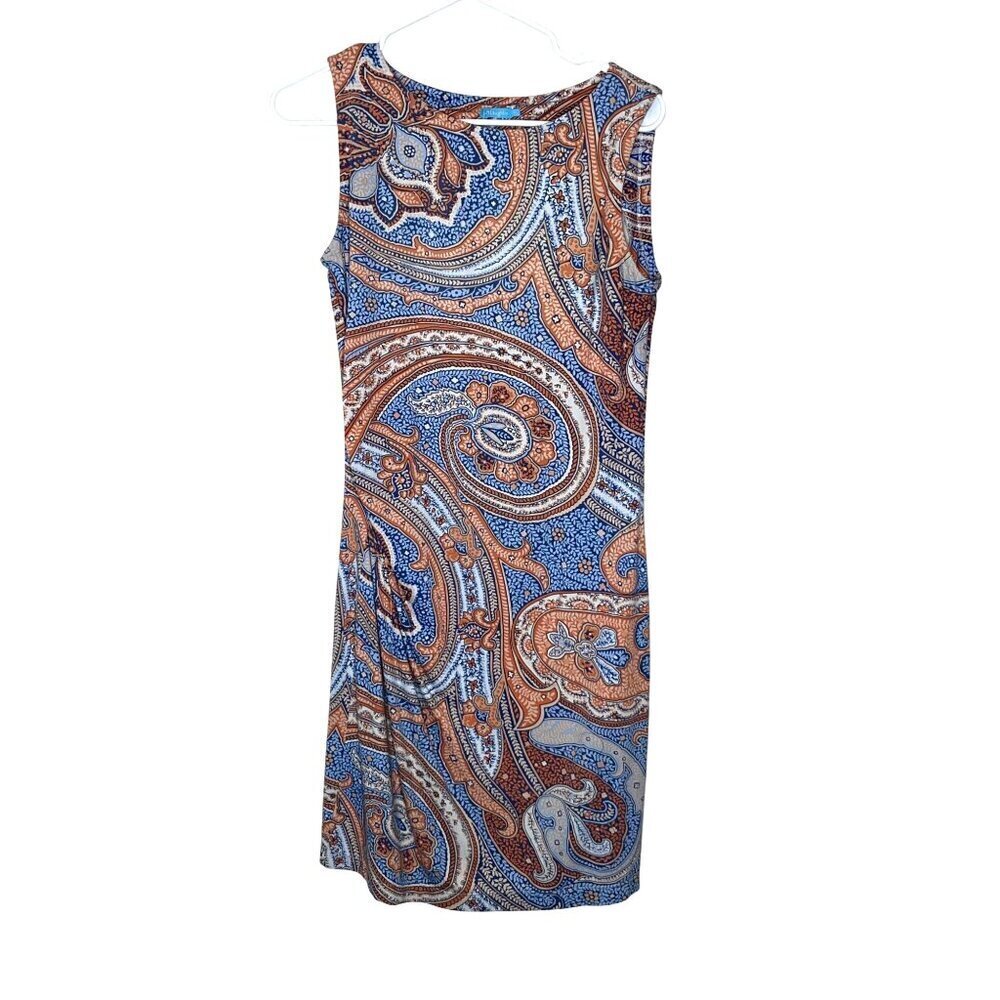 J.McLaughlin Paisley Sleeveless Shift Dress Medium Multicolor